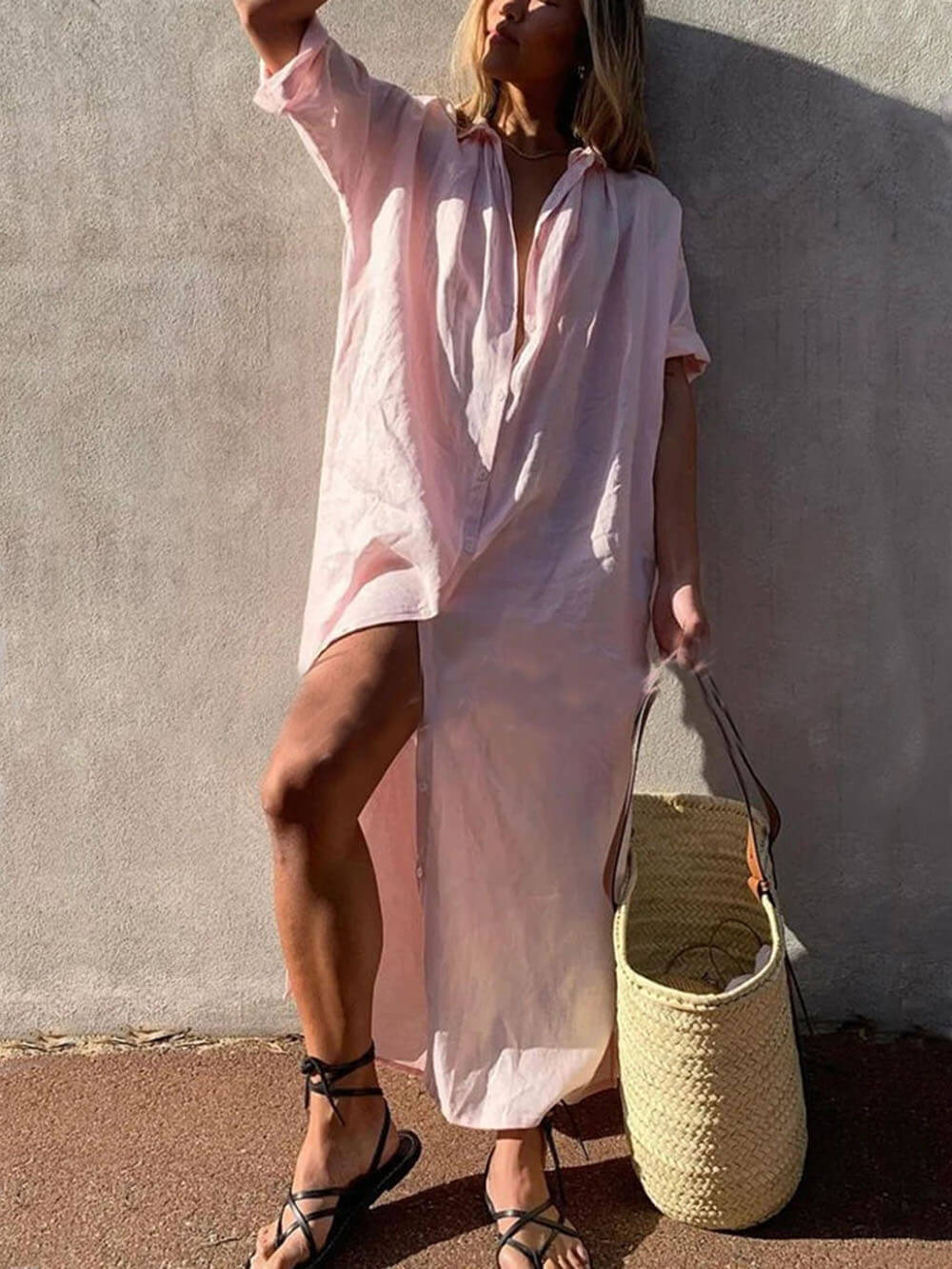 Rochie Maxi Camasa Concept Simplu