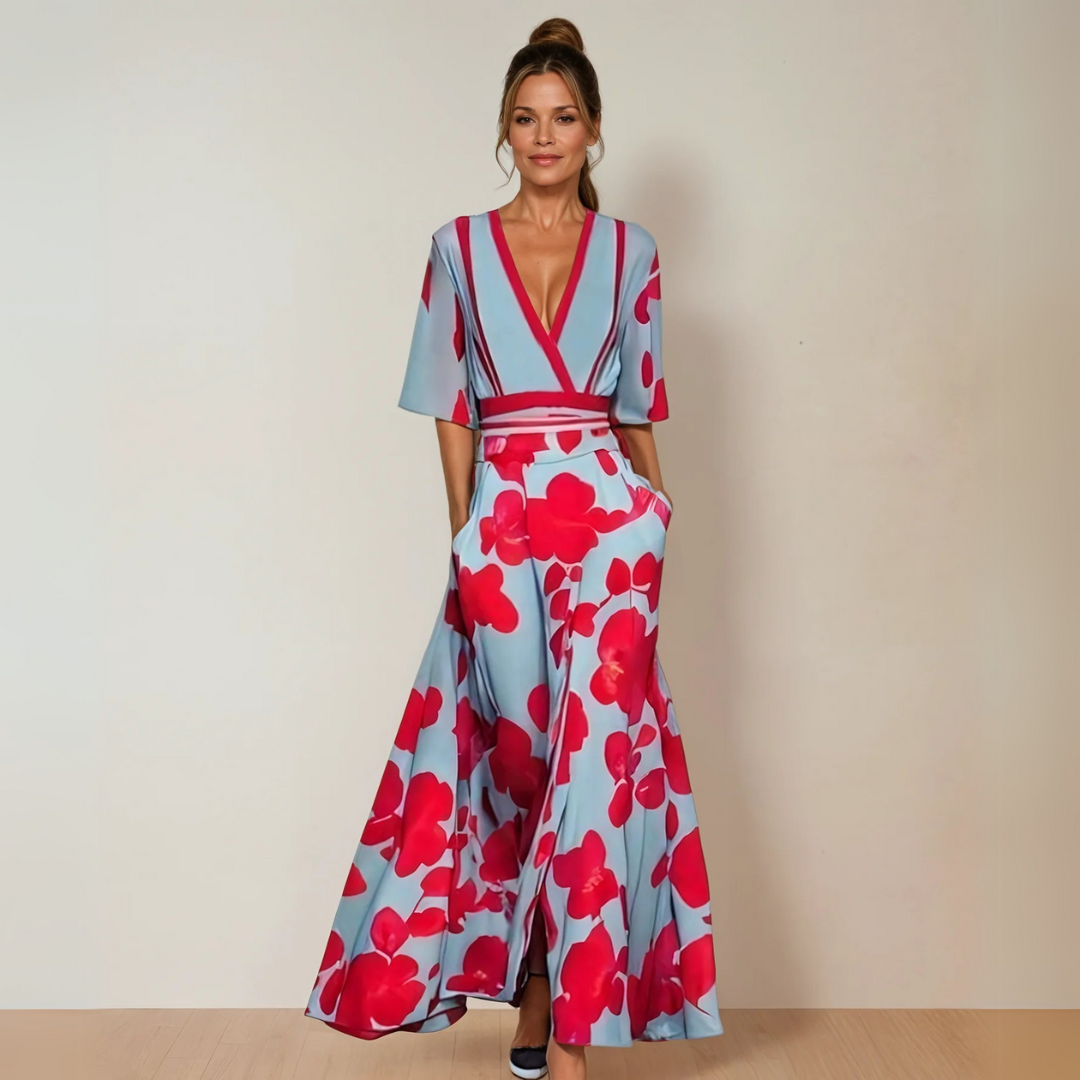 Amara | Rochie Florală Clasică cu Eleganță