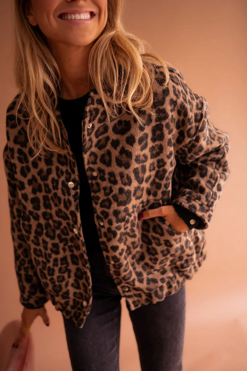 Élodie | Jachetă cu Model de Leopard