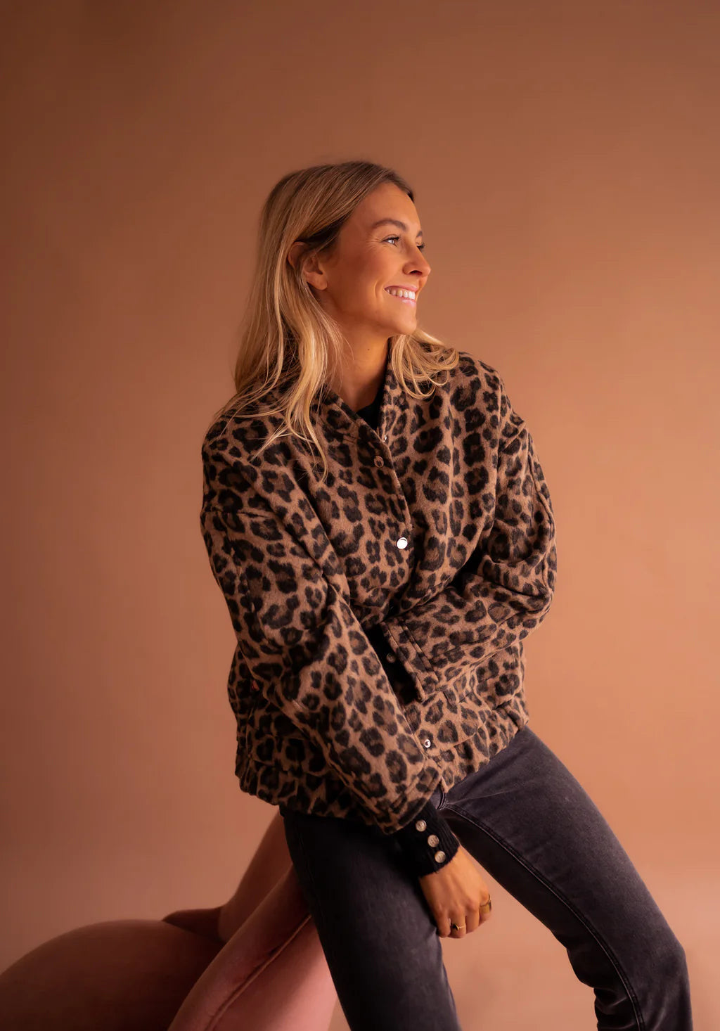 Élodie | Jachetă cu Model de Leopard