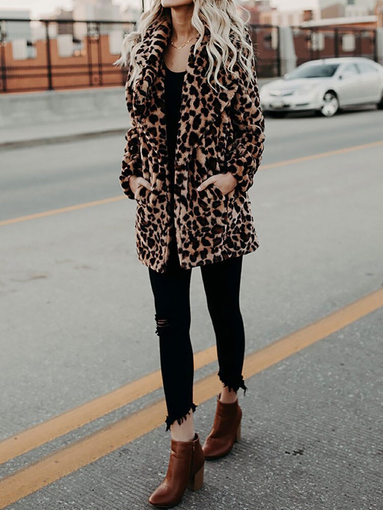 Sarah | Jachetă cu imprimeu leopard