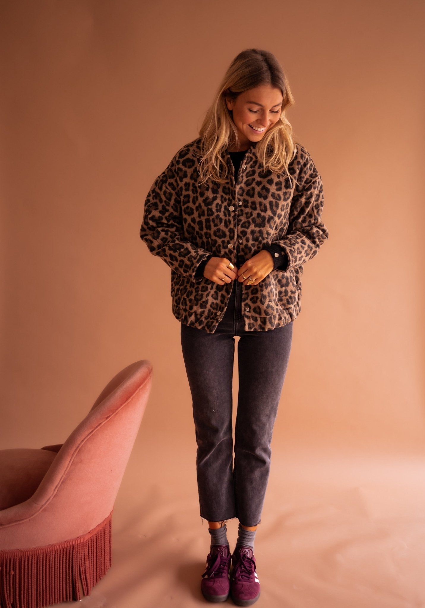 Élodie | Jachetă cu Model de Leopard