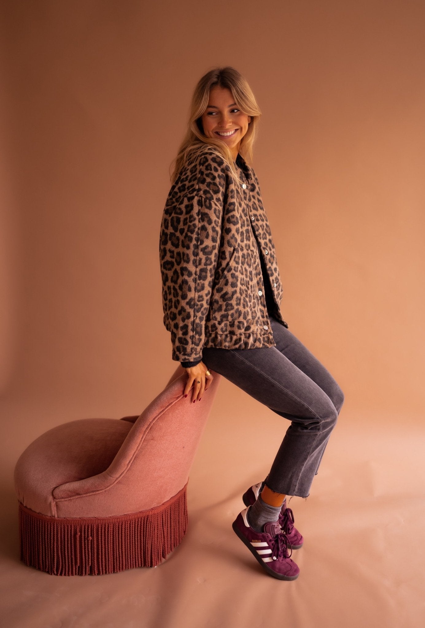 Élodie | Jachetă cu Model de Leopard