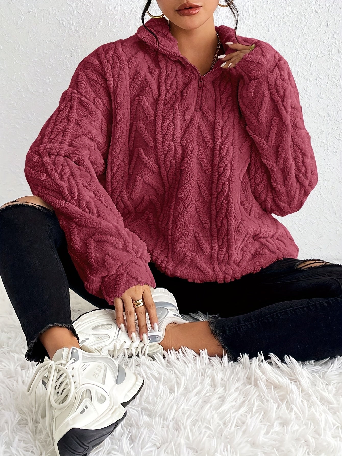 Amoria | Knitted Fleece Sweater