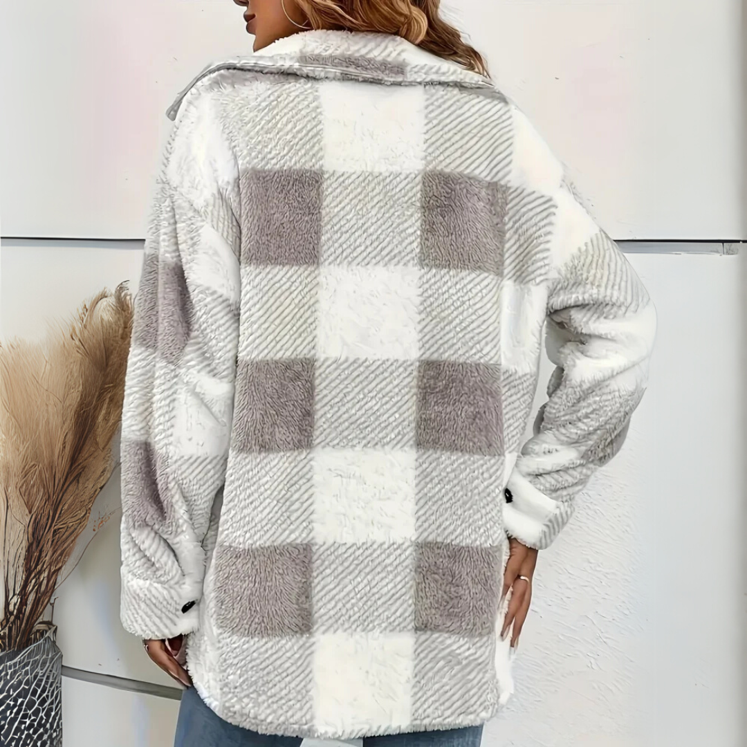 Amoria | Plaid Luxe Sherpa Jacket