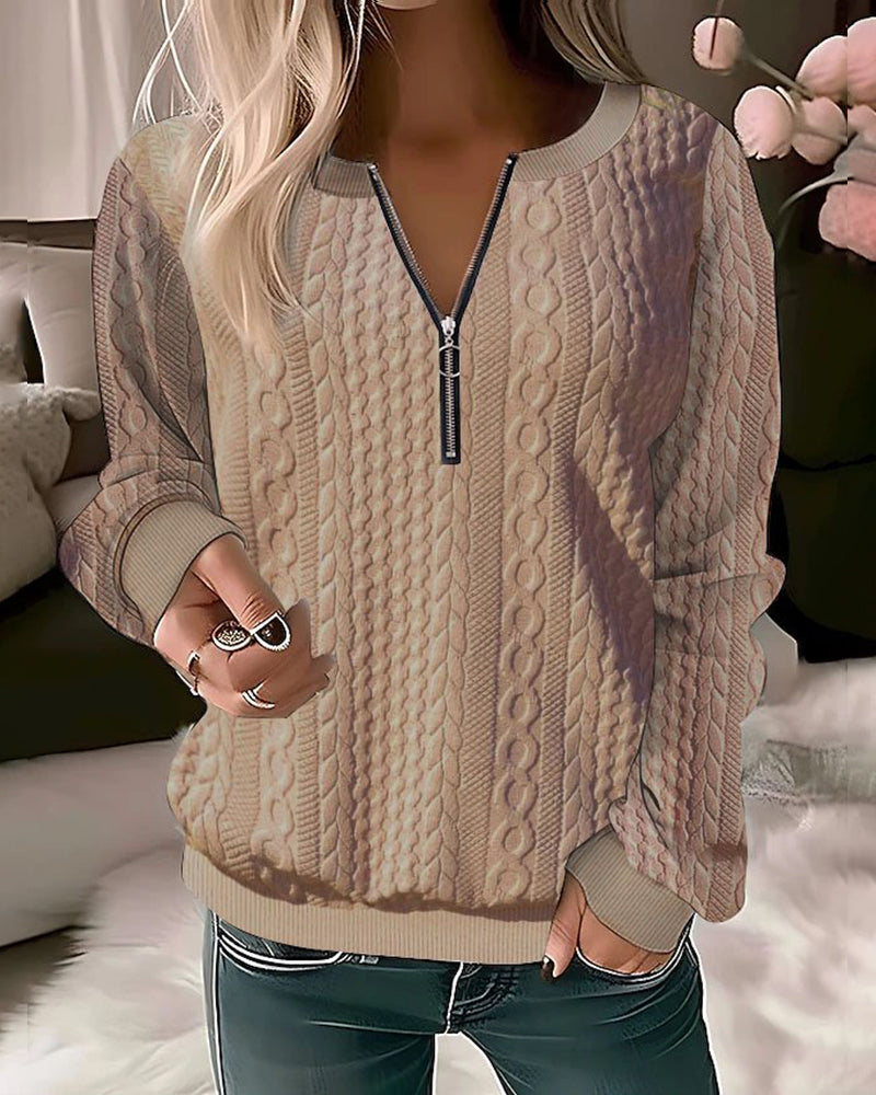 Amoria | Amelia Zip-Up Sweater