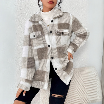 Amoria | Plaid Luxe Sherpa Jacket