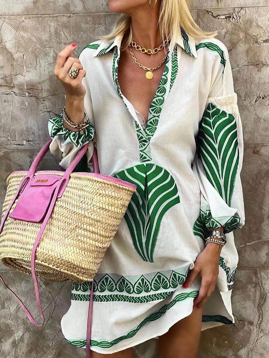 Rochie Mini de Sărbătoare cu Imprimare Unică
