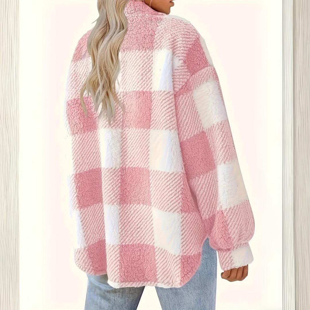 Amoria | Plaid Luxe Sherpa Jacket