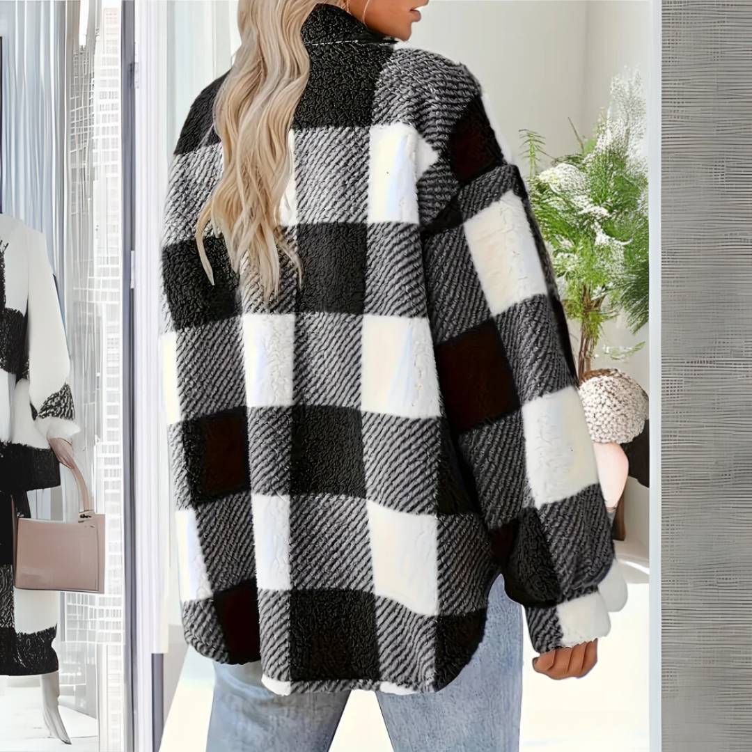 Amoria | Plaid Luxe Sherpa Jacket