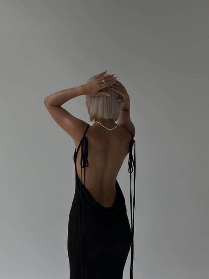 Blair | Rochie Maxi Modă Fără Spate