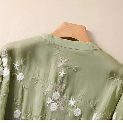 Amoria | Embroidered Cotton Top