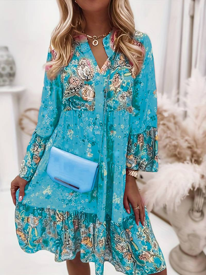 Gabriella | Rochie Boho elegantă cu imprimeu floral