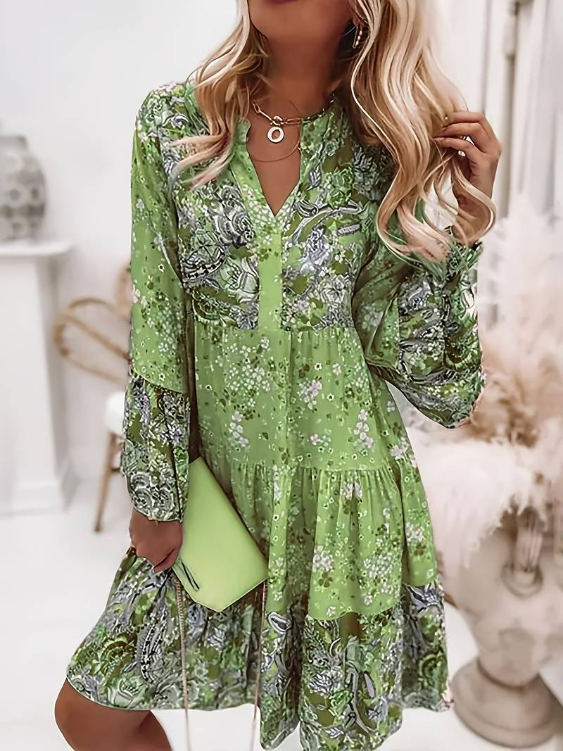 Gabriella | Rochie Boho elegantă cu imprimeu floral