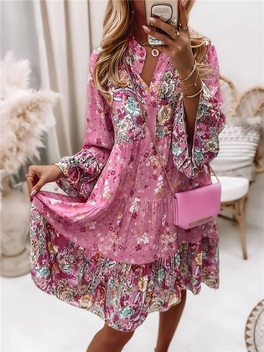Gabriella | Rochie Boho elegantă cu imprimeu floral