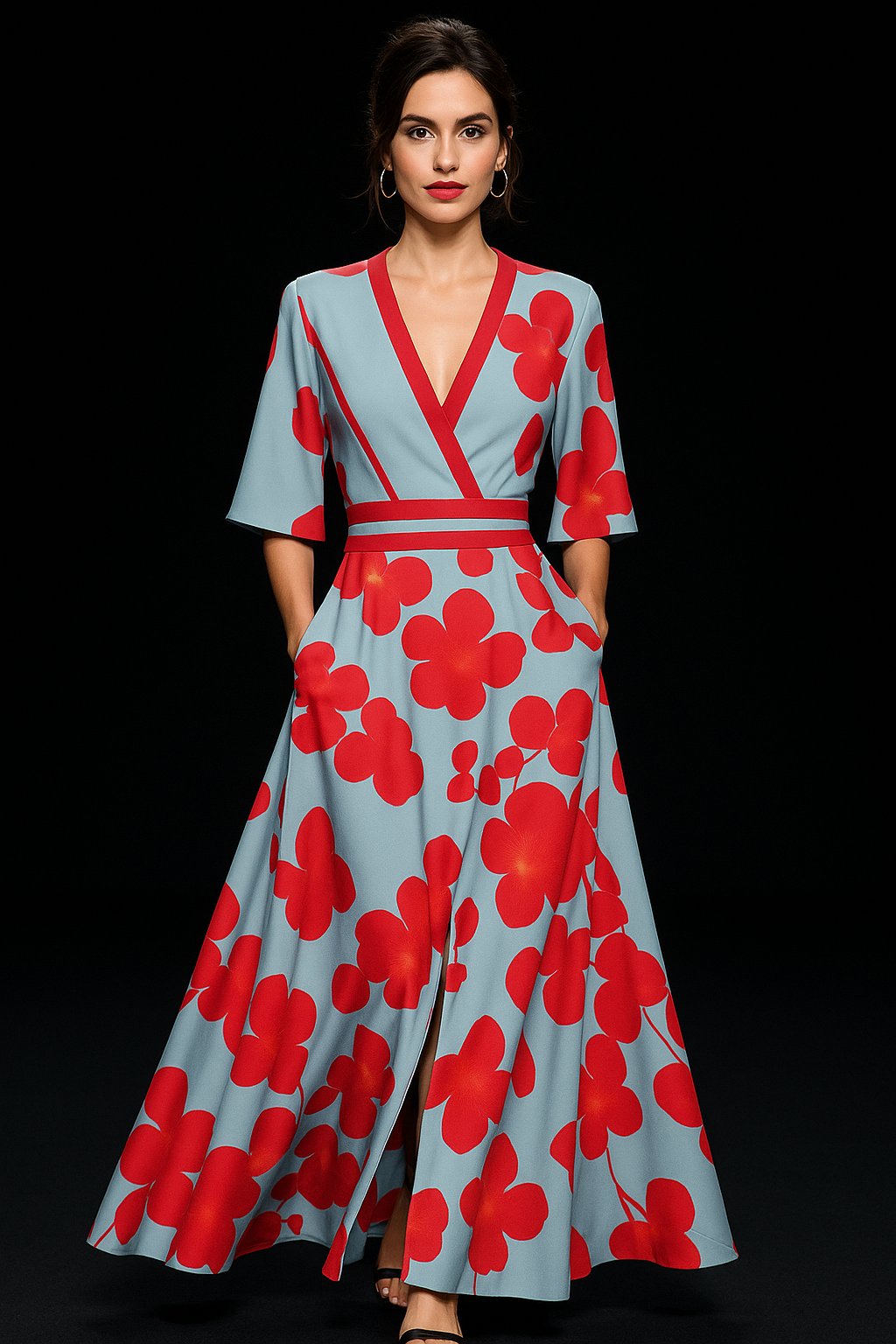 Amara | Rochie Florală Clasică cu Eleganță