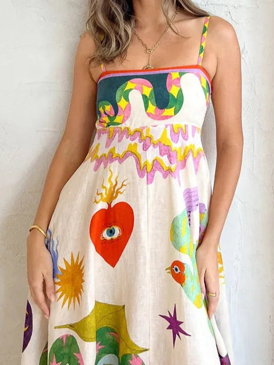 Rochie mare cu imprimeu Clidress Slip Fashion