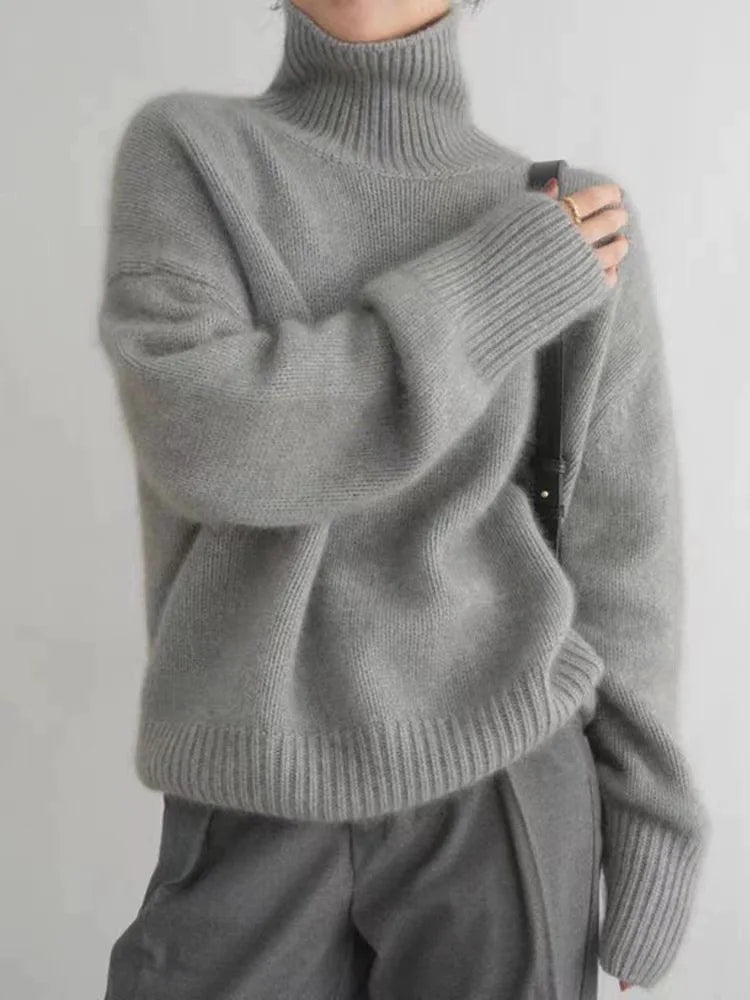 Amoria | Emily Comfortable, Soft Knit Turtleneck Sweater