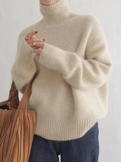 Amoria | Emily Comfortable, Soft Knit Turtleneck Sweater