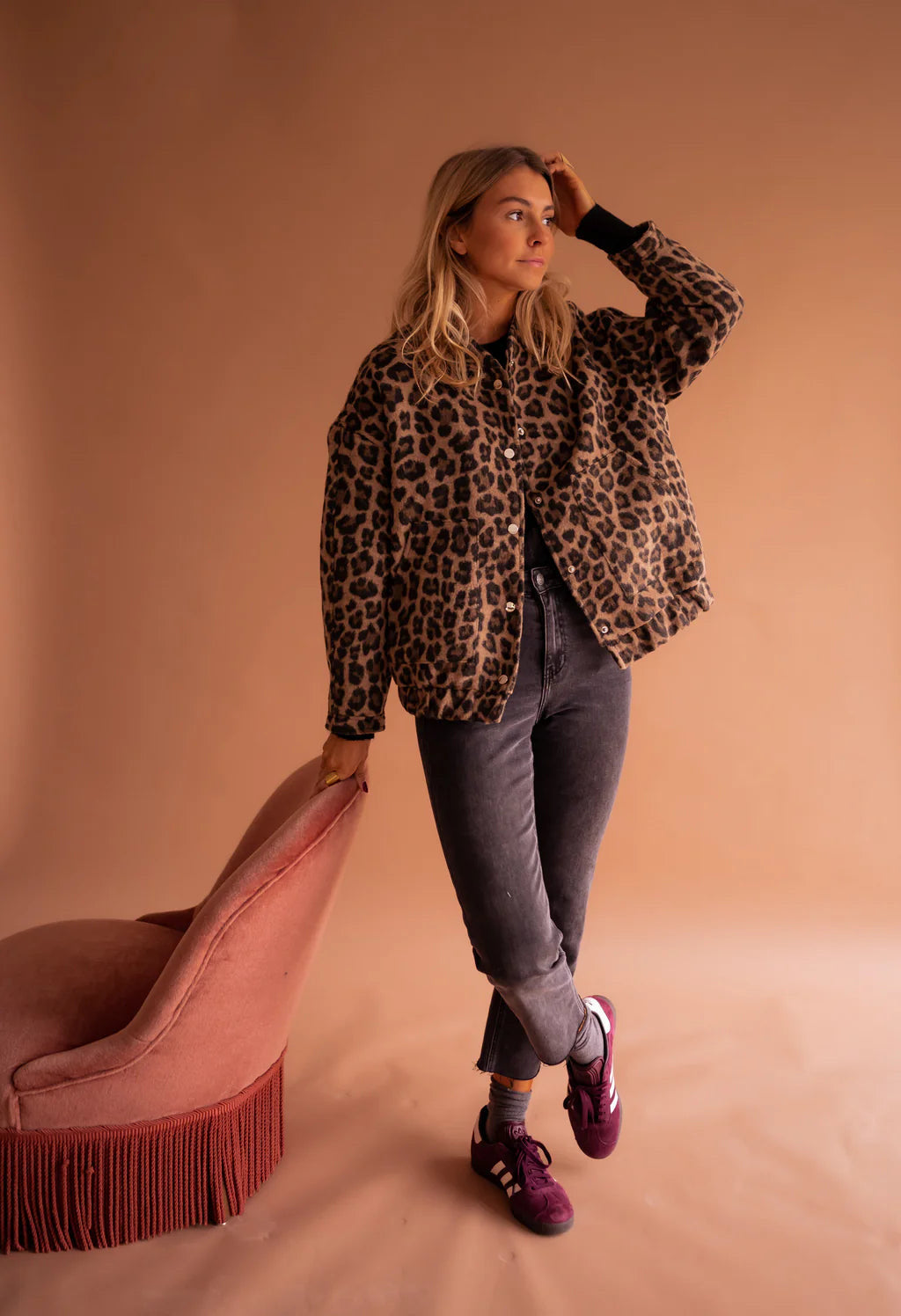 Élodie | Jachetă cu Model de Leopard