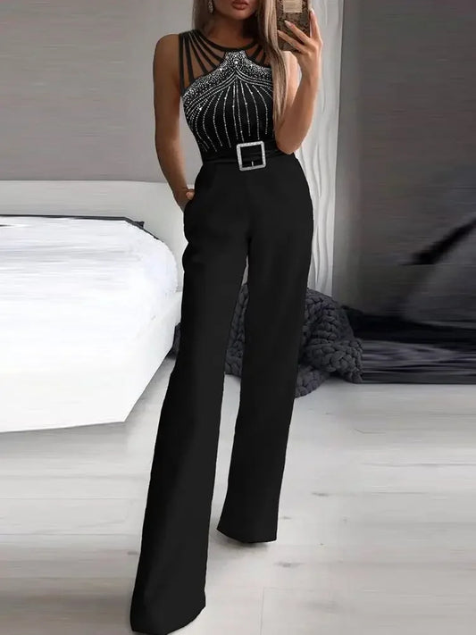 Amoria | Ava Sparkling Wide-Leg Jumpsuit