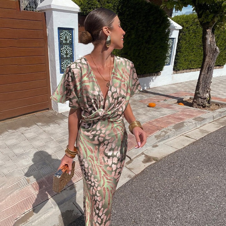 Cecily | Rochie Maxi Luxe din Material Satinat